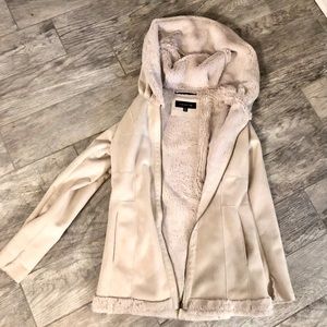Heavy Suede jacket with fur